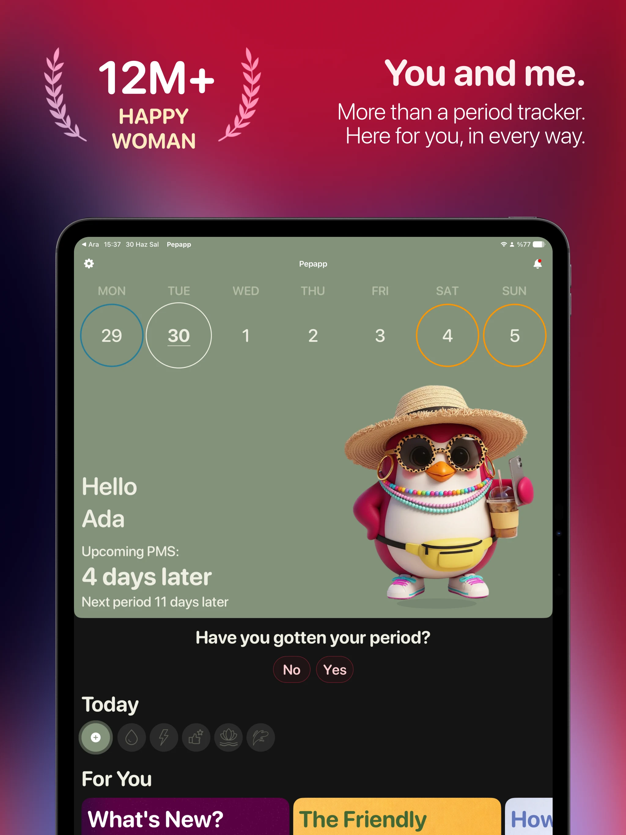 Pepapp - Period Tracker screenshot
