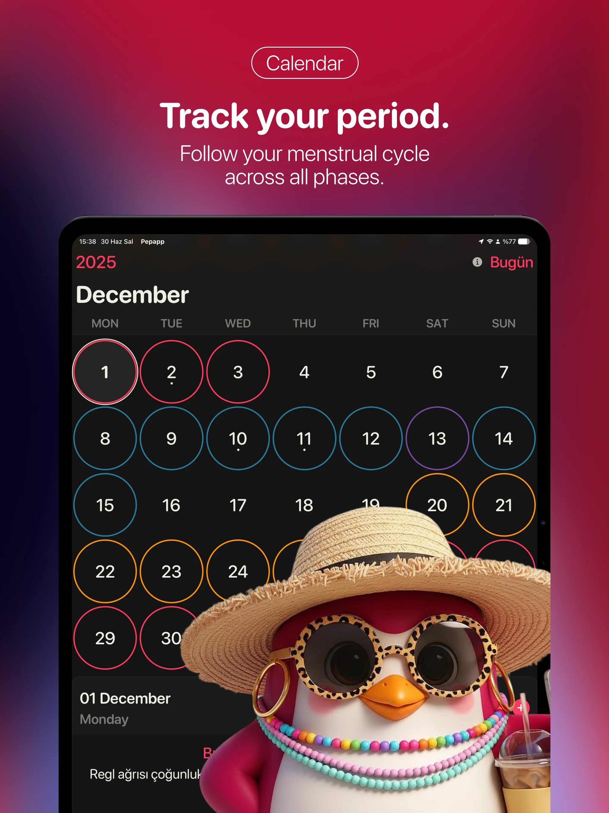 Pepapp - Period Tracker screenshot